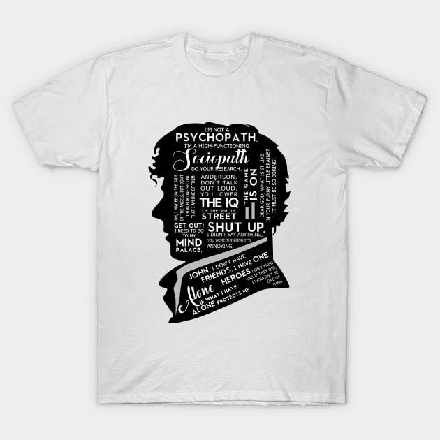 Sherlock Holmes Quotes T-Shirt by KsuAnn